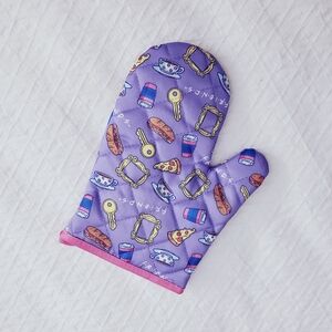Friends Themed Purple Oven Mitt